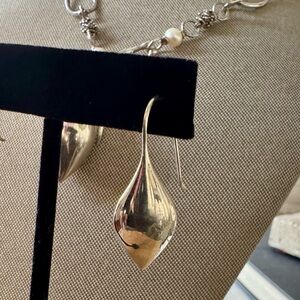 Michael Dawkins Teardrop Silver Earrings